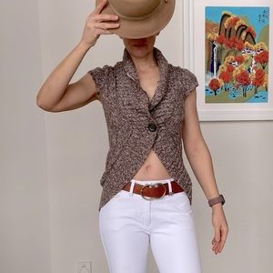 Pink Rose heathered knit top